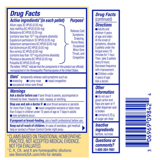 ColdCalm Pellets On-the-Go 2 tubes