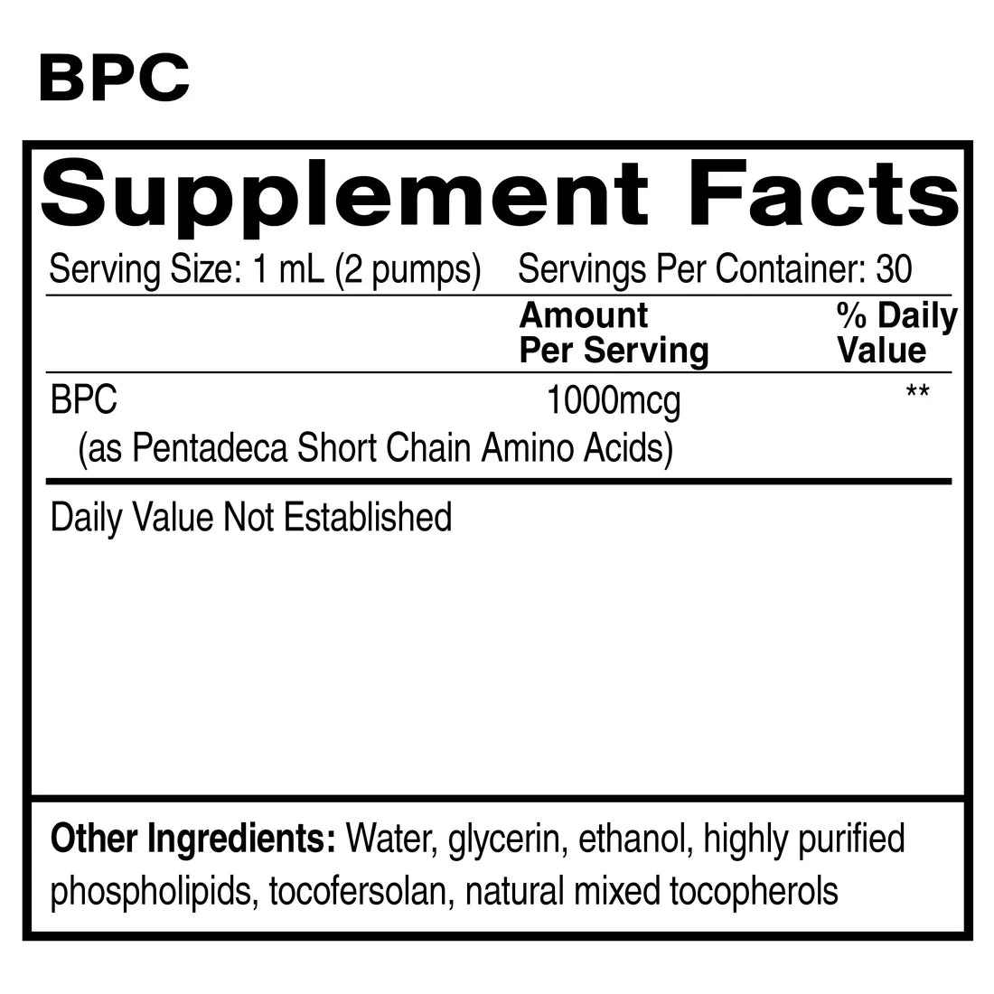 Oral Liposomal BPC 1oz