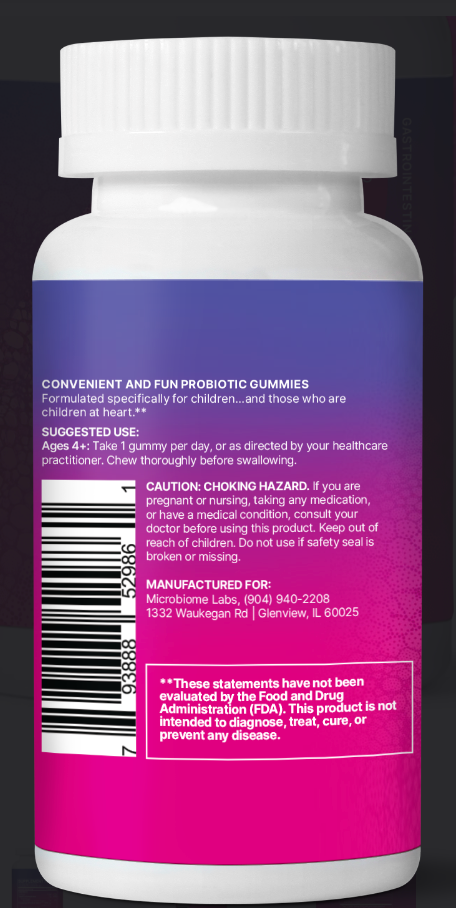 Mega Sporebiotic for Kids 45 gummies berry blast