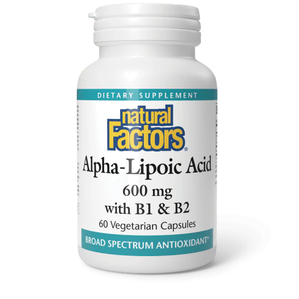 Alpha Lipoic Acid 600mg with B1 and B2 60's