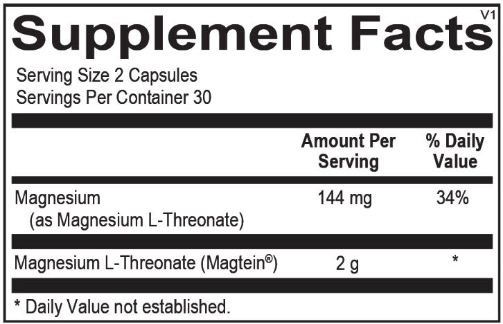 Mag Threonate 1000mg 60's veg. cap