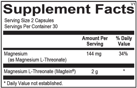 Mag Threonate 1000mg 60's veg. cap