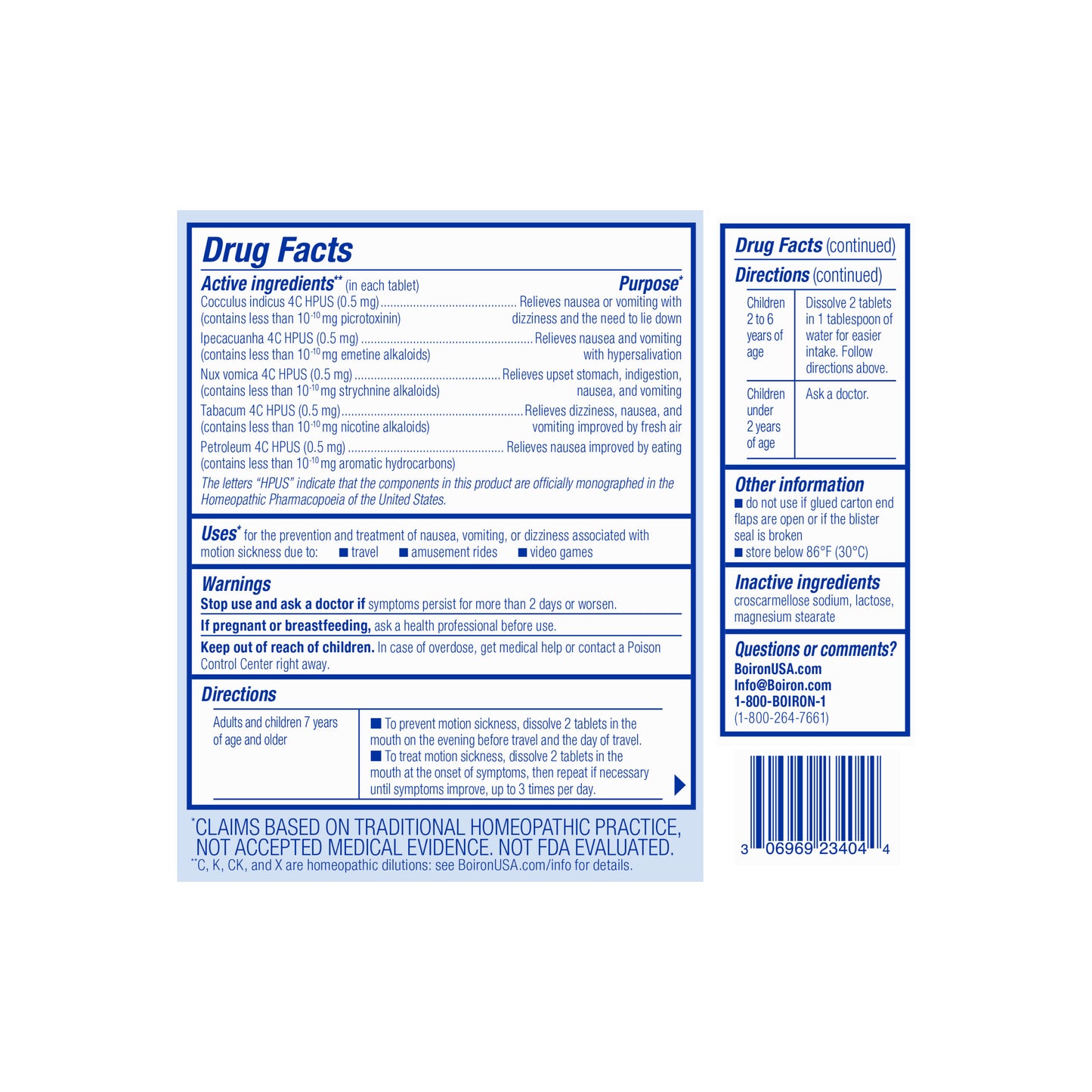 MotionCalm meltaway tablets
