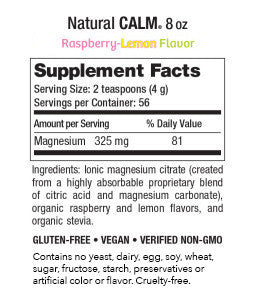 Natural Calm Organic Raspberry Lemon