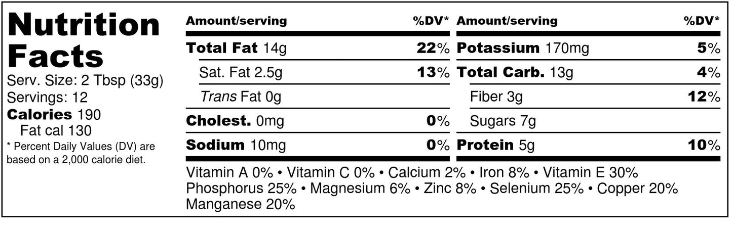 DARK CHOCOLATE SUNFLOWER SEED BUTTER 14oz