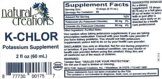 K-Chlor - Potassium Supplement (Back ordered; no ETA)
