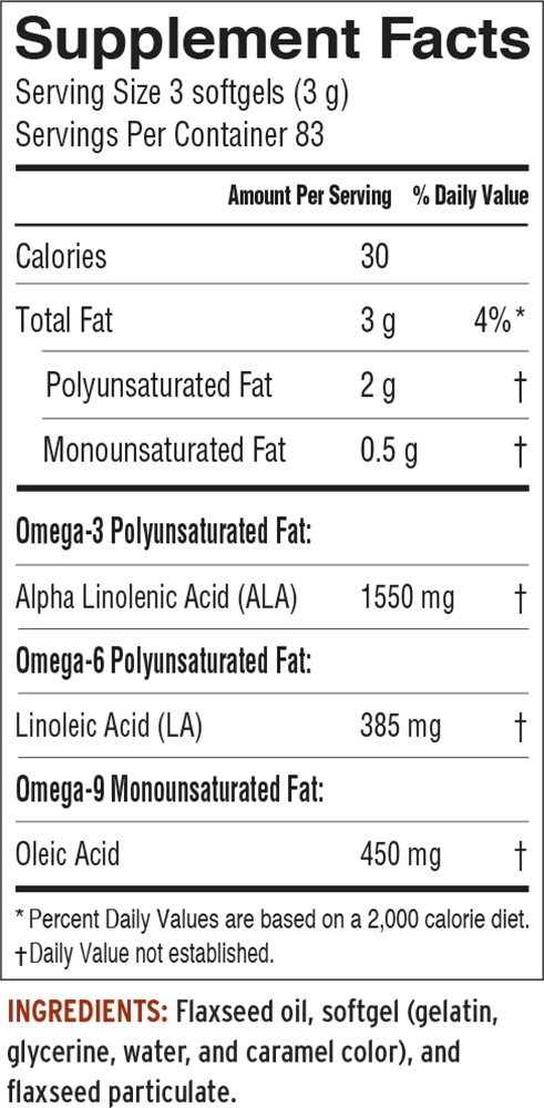 Lignan Flax Oil Softgels