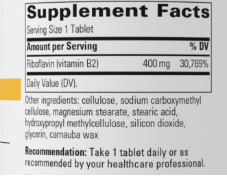 Riboflavin 400mg 30's