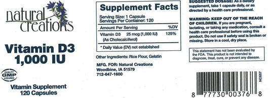 Vitamin D3 1000IU