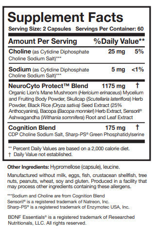 BDNF Essentials 120 caps