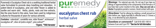 Eucalyptus Chest Rub Herbal Salve 2oz