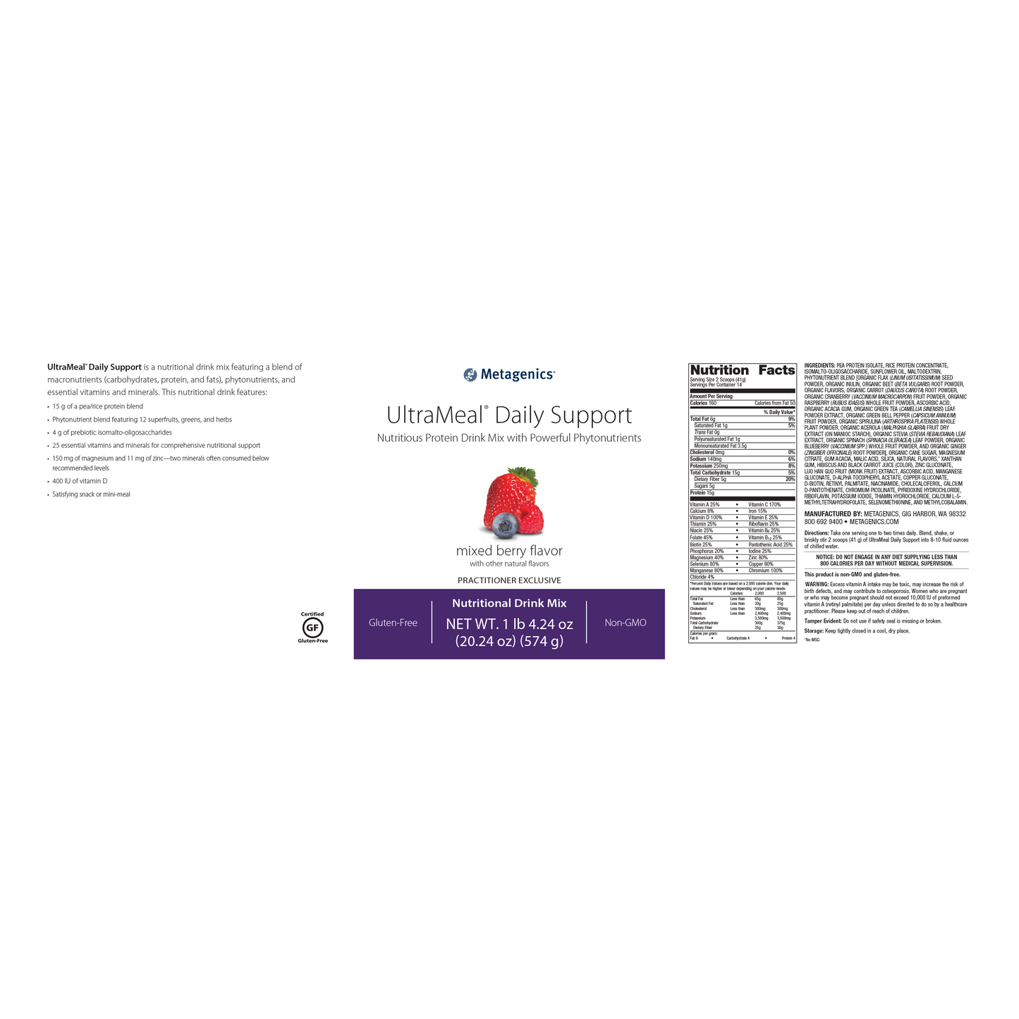 UltraMeal® Daily Support -Chocholate or Mixed Berry