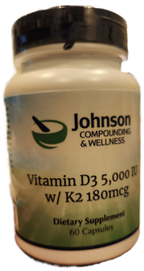 Vitamin D3 5000 iu w/ K2 180mcg 60's