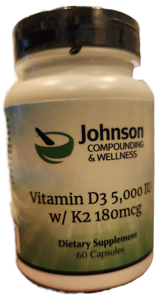 Vitamin D3 5000 iu w/ K2 180mcg 60's