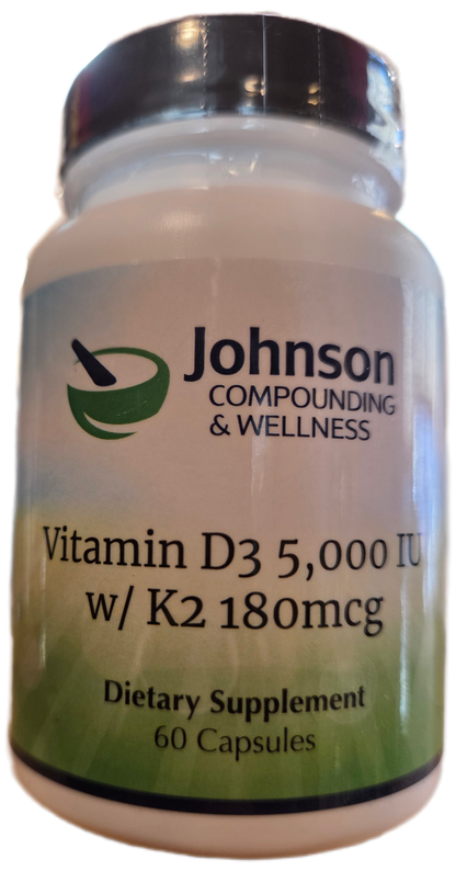 Vitamin D3 5000 iu w/ K2 180mcg 60's