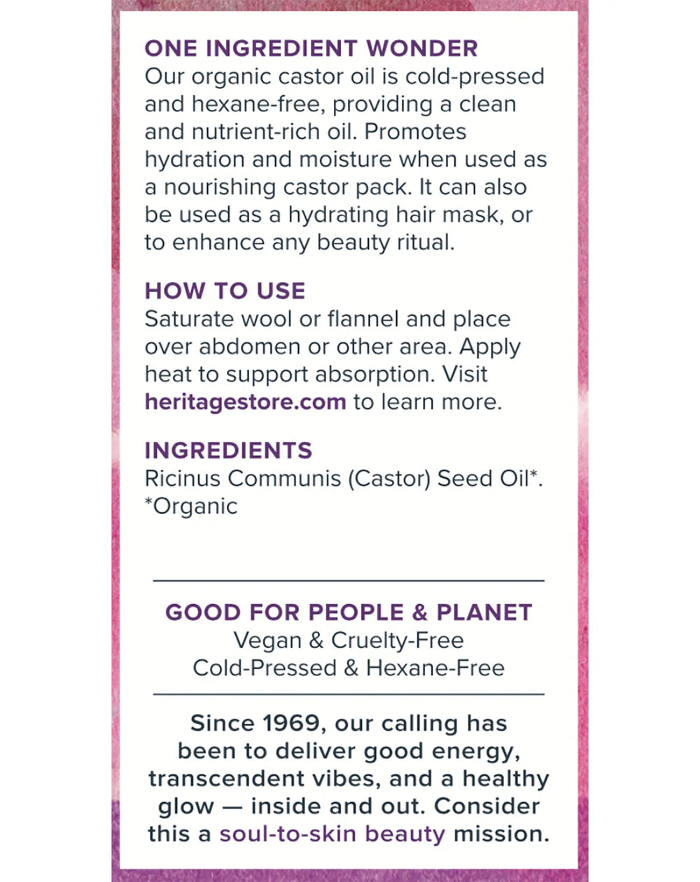 Organic Castor Oil 16oz glass bottle