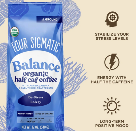 Four Sigmatic Balance Half Caf Ground Coffee Bag