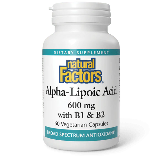 Alpha Lipoic Acid 600mg with B1 and B2 60's