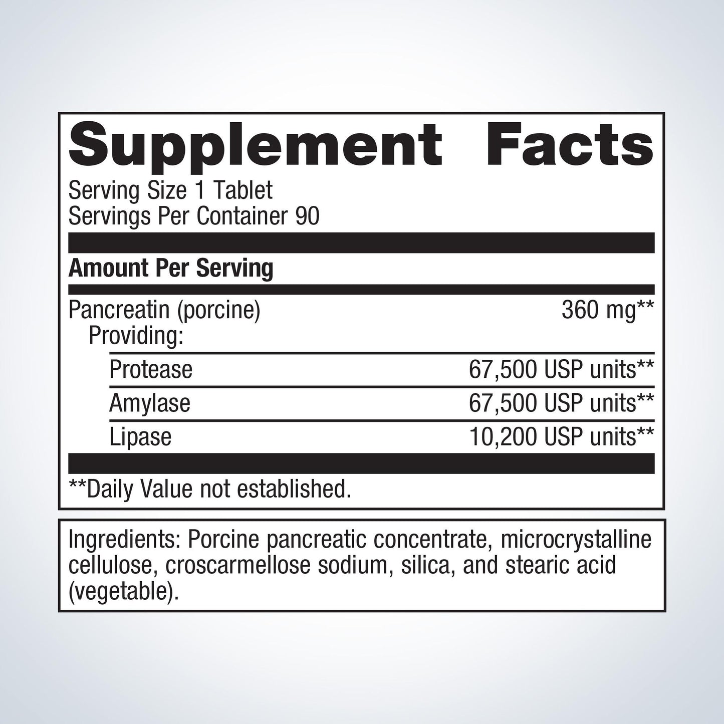 SpectraZyme® Pancreatic Enzymes Talets 90's