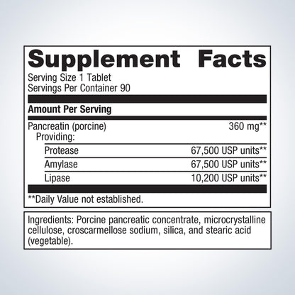 SpectraZyme® Pancreatic Enzymes Talets 90's