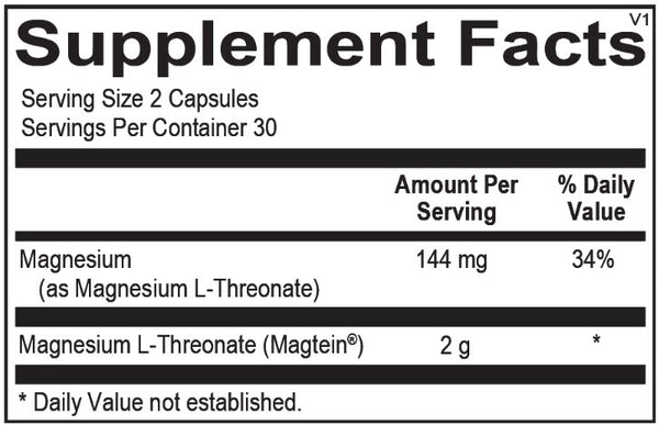 Mag Threonate 1000mg  60's veg. cap