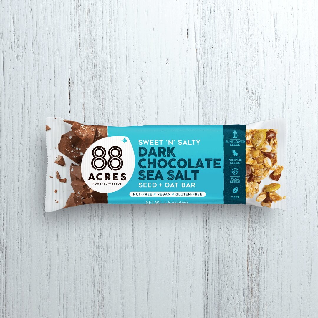 DARK CHOCOLATE & SEA SALT SEED BARS (9 BARS/box or single bars)