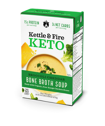 Broccoli Cheddar Bone Broth Soup - KETO