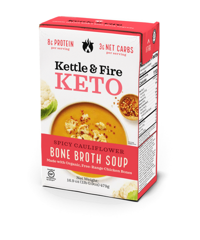 Spicy Cauliflower Bone Broth Soup - KETO